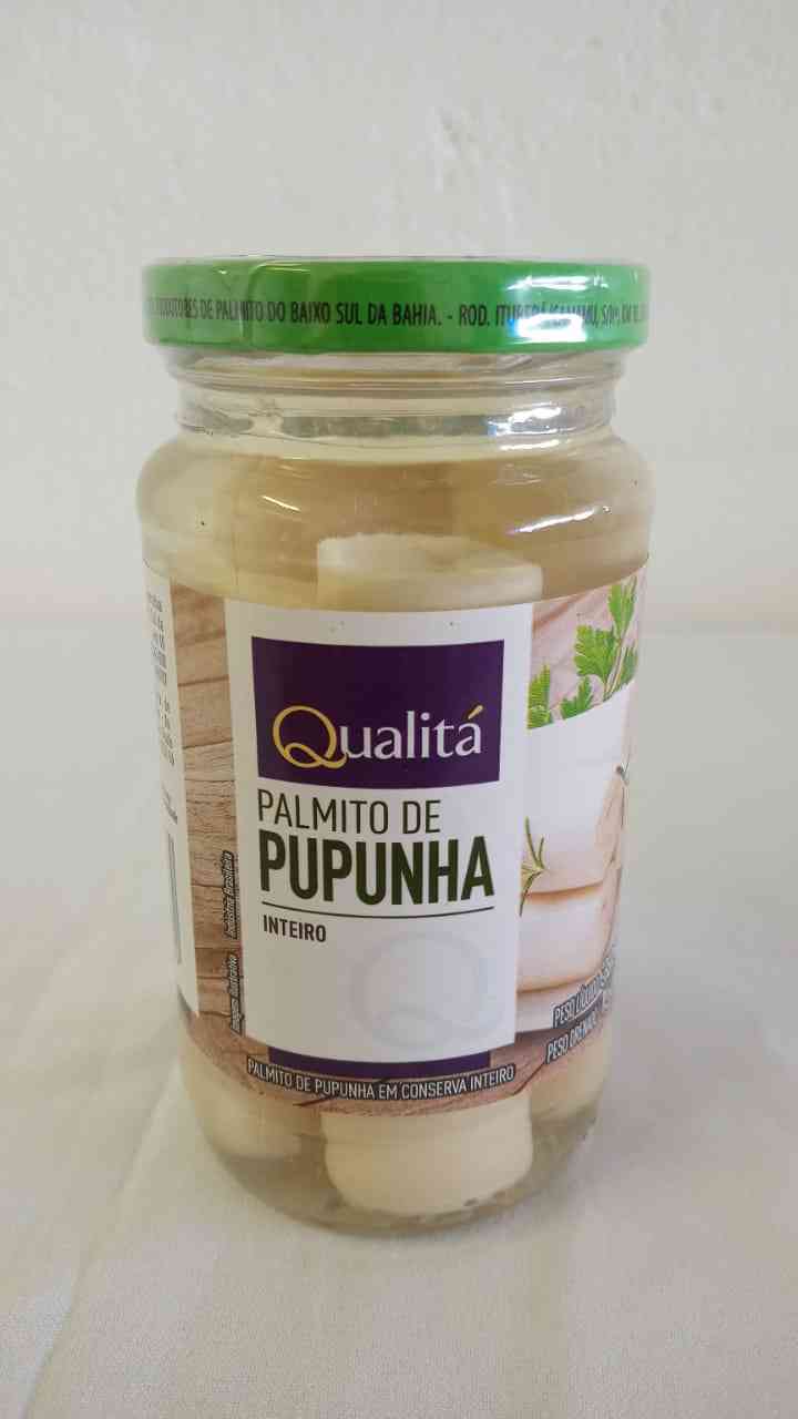 PALMITO DE PUPUNHA EM CONSERVA - INTEIRO QI  POTE DE VIDRO 150G