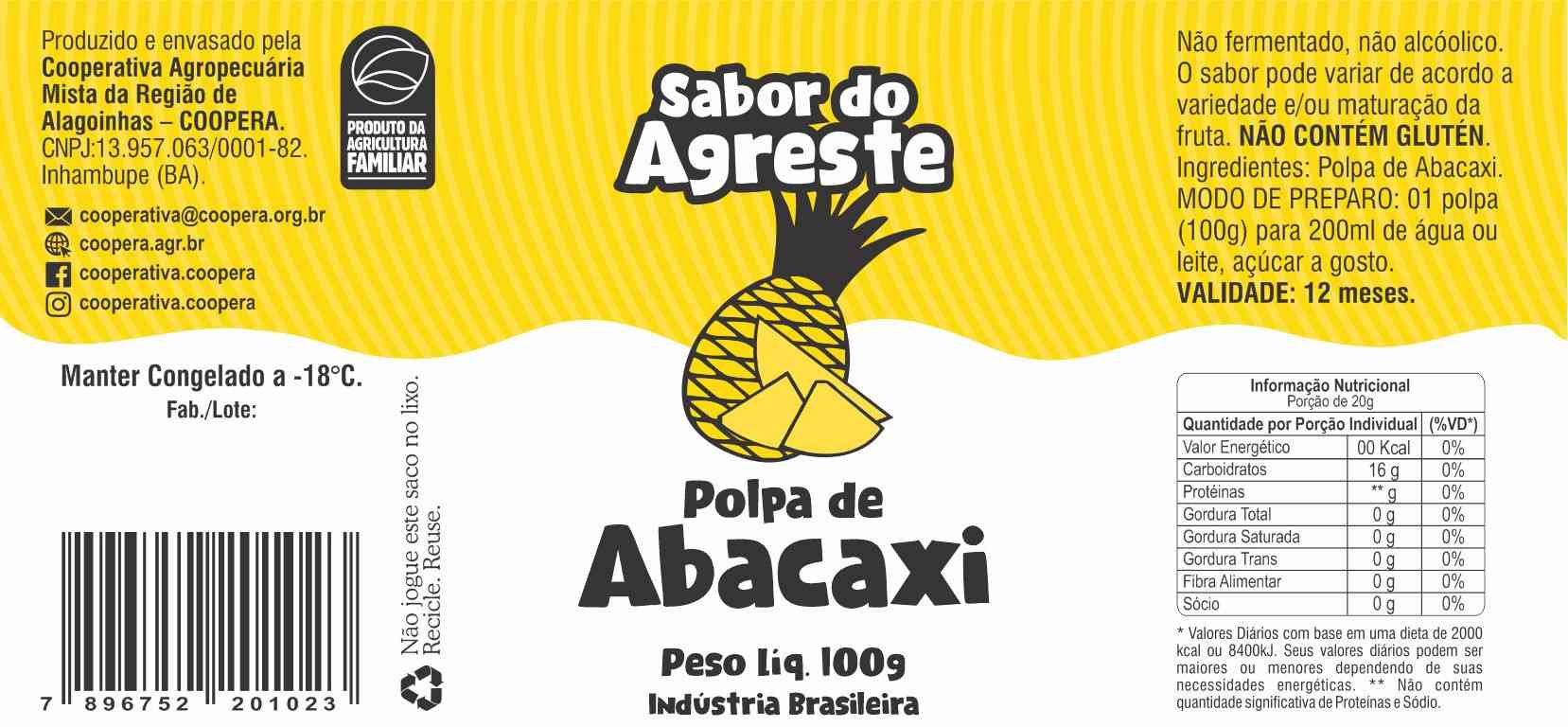 Polpa de abacaxi (100g)